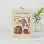 Invitation Papillons noix Fleur Cerisier Aquarelle Art (Debout devant)