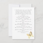 Invitation Papillons Photo Funeral Memorial Prayer Card (Dos)