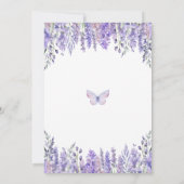 Invitation Papillons pourpres Floral Quinceañera (Dos)