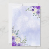 Invitation Papillons Purple Gold Fairy Premier anniversaire (Dos)