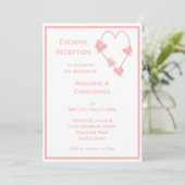 Invitation Papillons rose Accueil de mariage de coeur (Debout devant)