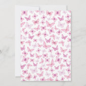 Invitation Papillons rose Chic Aqiqa Aqeeqah islamique (Dos)