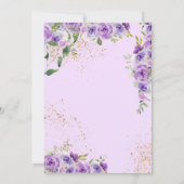 Invitation Papillons Rose d'aquarelle pourpre Quinceañera (Dos)