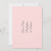 Invitation papillons rose rose (Dos)