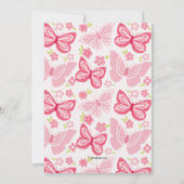 Invitation papillons roses (Dos)