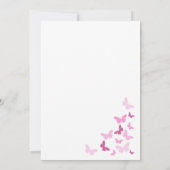 Invitation Papillons Roses Quinceañera Lettre Doré (Dos)