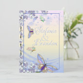 Invitation Papillons Storybook (lavande et beige) (Debout devant)