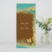 Invitation Papillons sur le thème mariage turquoise - Créez v (Debout devant)