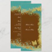 Invitation Papillons sur le thème mariage turquoise - Créez v (Devant / Derrière)