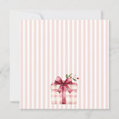 Invitation Papillons thème cerise Rayures roses Anniversaire (Dos)