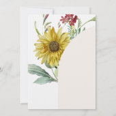 Invitation Papillons tournesol fleur sauvage Brunch & Bubbly (Dos)