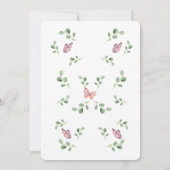 Invitation Papillons Tout Autour D'Invitation Baby shower (Dos)