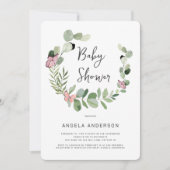 Invitation Papillons Tout Autour D'Invitation Baby shower (Devant)