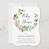 Invitation Papillons Tout autour du Baby shower (Devant)
