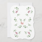Invitation Papillons Tout autour du Baby shower (Dos)
