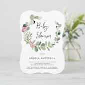 Invitation Papillons Tout autour du Baby shower (Debout devant)