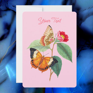 Invitation Papillons Vintage, Votre Texte & Message