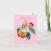 Invitation Papillons Vintage, Votre Texte & Message (Devant)