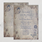 Invitation Papillons vintages (Devant / Derrière)