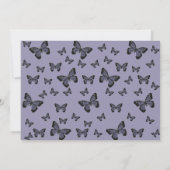 Invitation Papillons Violets Sauvegarder la Date (Dos)