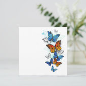 Invitation Papillons volants Morpho et Monarch (Debout devant)