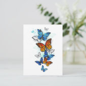 Invitation Papillons volants Morpho et Monarch (Debout devant)