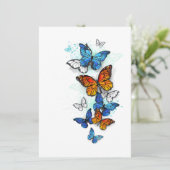 Invitation Papillons volants Morpho et Monarch (Debout devant)