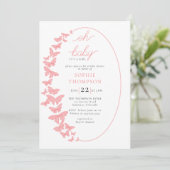Invitation Papillons Whimsical Boho Chic Girl Baby shower (Debout devant)