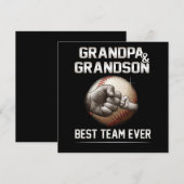 Invitation Papouf et petit-fils, la meilleure équipe qui soit (Devant / Derrière)