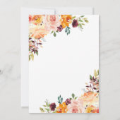 Invitation Paprika Floral Baby Dans Le Baby shower En Fleur (Dos)