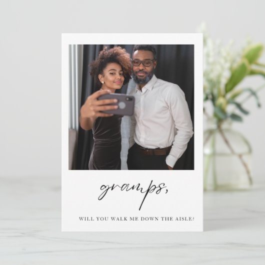 Invitation Papy veux-tu m'accompagner à l'autel Père  (Debout devant)