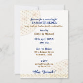 Invitation Pâque Seder Pessa'h Fête juive (Dos)