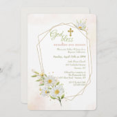 Invitation Pâquerettes Religieuses (Devant / Derrière)