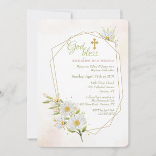 Invitation Pâquerettes Religieuses