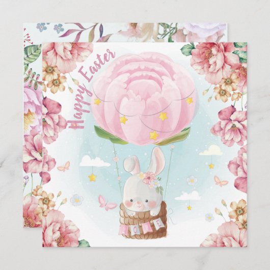 Invitation Pâques adorables (Devant / Derrière)