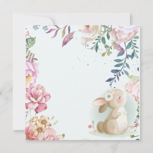 Invitation Pâques adorables (Dos)