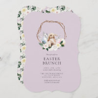 Pâques Brunch Floral Bunny Wreath