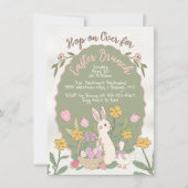 Invitation Pâques Bunny Brunch Fête de chasse aux oeufs (Devant)