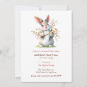 Invitation Pâques Bunny Pastel Cute Dîner Famille (Devant)