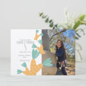 Invitation Pâques Carottes Bund'Anniversaire Photo Kraft (Debout devant)