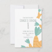 Invitation Pâques Carrot Bunch Anniversaire (Devant)