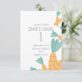 Invitation Pâques Carrot Bunch Anniversaire (Debout devant)