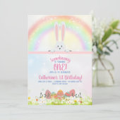 Invitation Pâques d'anniversaire de Bunny (Debout devant)