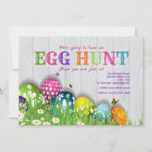 Invitation Pâques dans l'invitation de jardin (Devant)