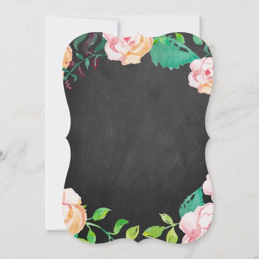 Invitation Pâques de Pâques Brunch Floral Spring (Dos)