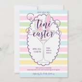 Invitation Pâques dimanche Martini Cocktail Brunch Pique-niqu (Devant)