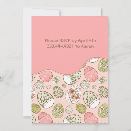 Invitation Pâques doux (Dos)