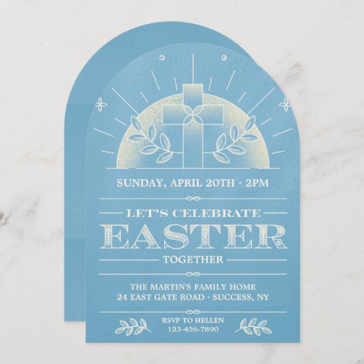 Invitation Pâques ensemble (Devant / Derrière)