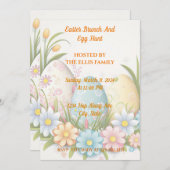 Invitation đž PĂąques et chasse aux oeufs (Devant / DerriĂšre)