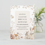 Invitation Pâques Fleur sauvage neutre (Debout devant)